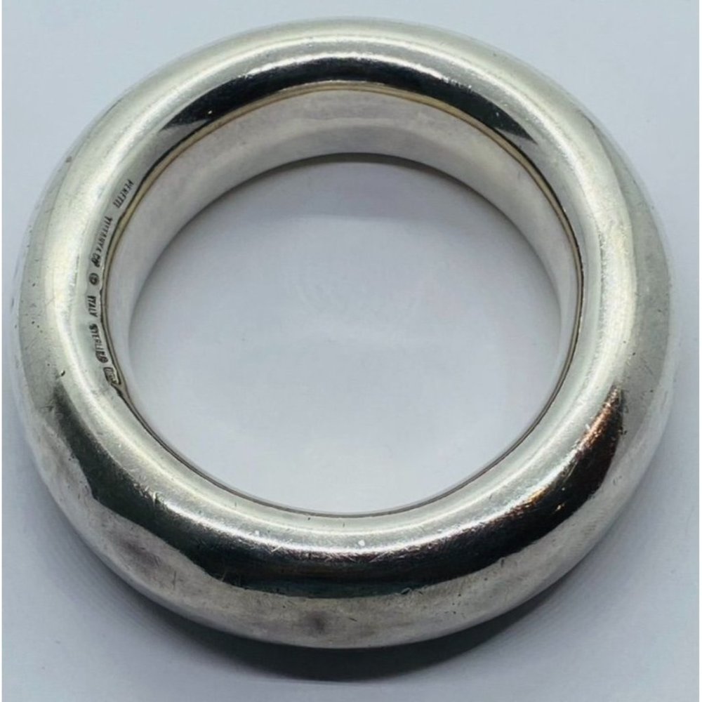 TIFFANY & CO STERLING SILVER ELSA PERETTI (1981) BANGLE DONUT